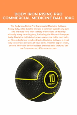 Body Iron Rising Pro Commercial Medicine Ball 10KG -World Fitness 1 0f47721e 9d8d 4edc bcd0 b502794880e2
