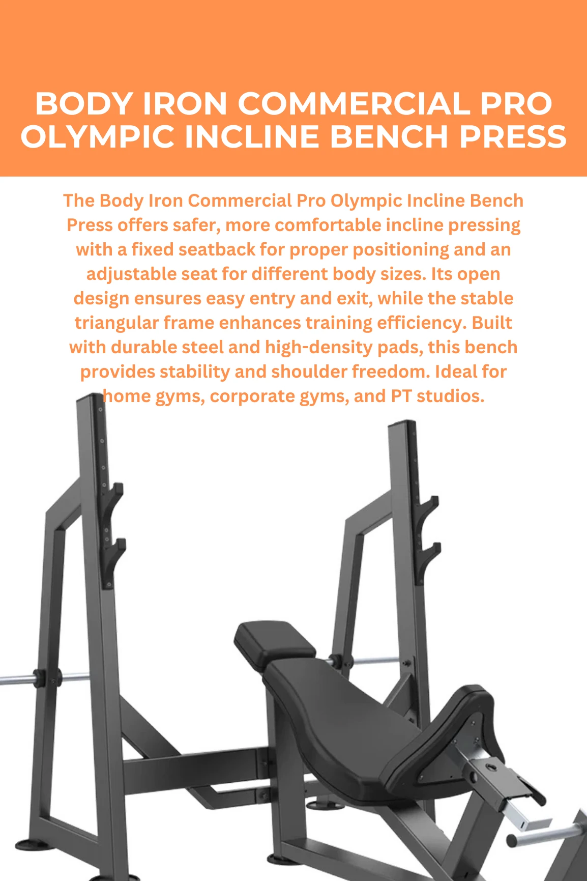 Body Iron Commercial Pro Olympic Incline Bench Press 4 Body Iron Commercial Pro Olympic Incline Bench Press - Image 2