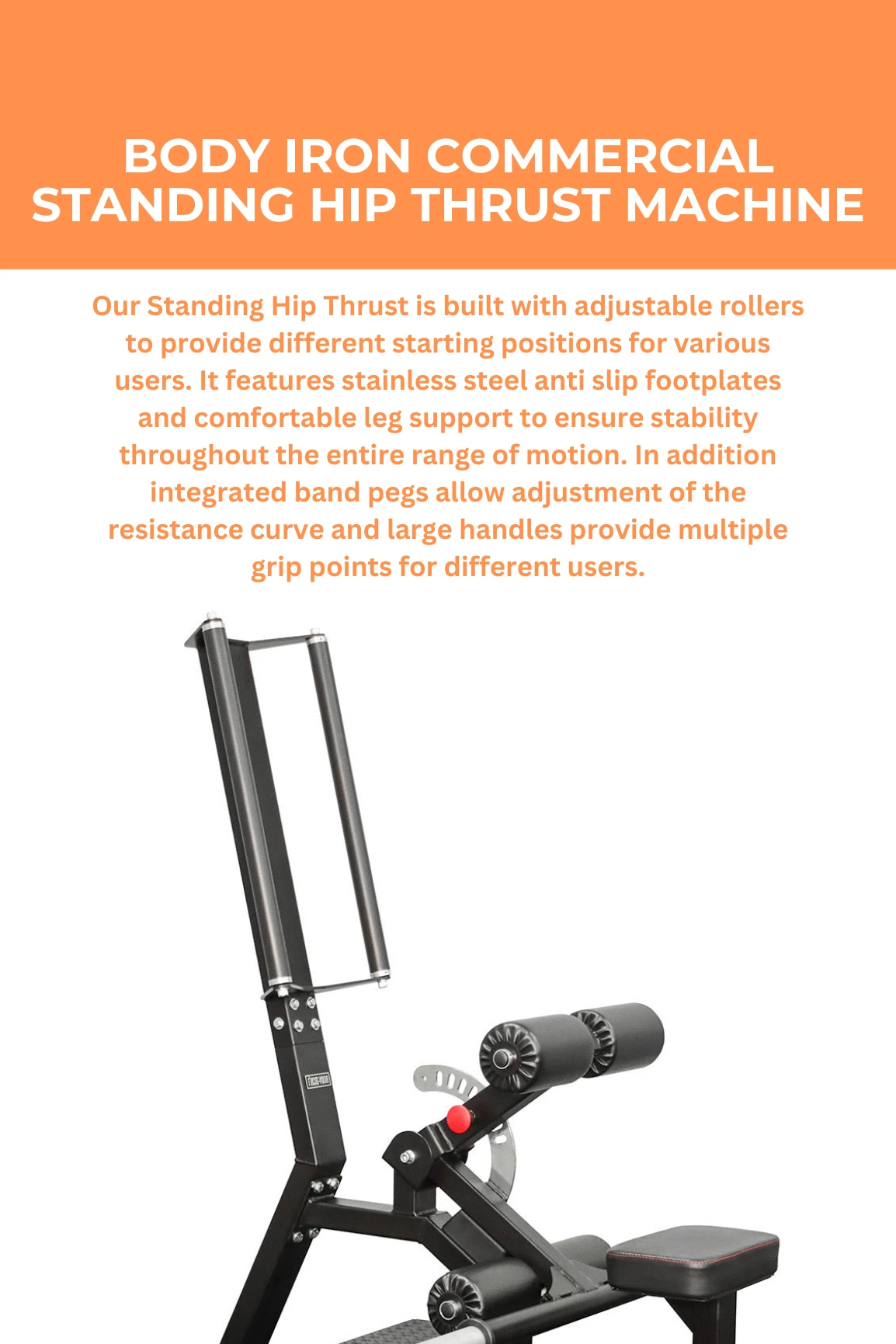 Body Iron Commercial Standing Hip Thrust Machine 4 Body Iron Commercial Standing Hip Thrust Machine - Image 2