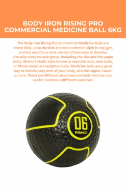 Body Iron Rising Pro Commercial Medicine Ball 6KG -World Fitness 1 ae984fd9 d668 4eca 821f c7a282444262