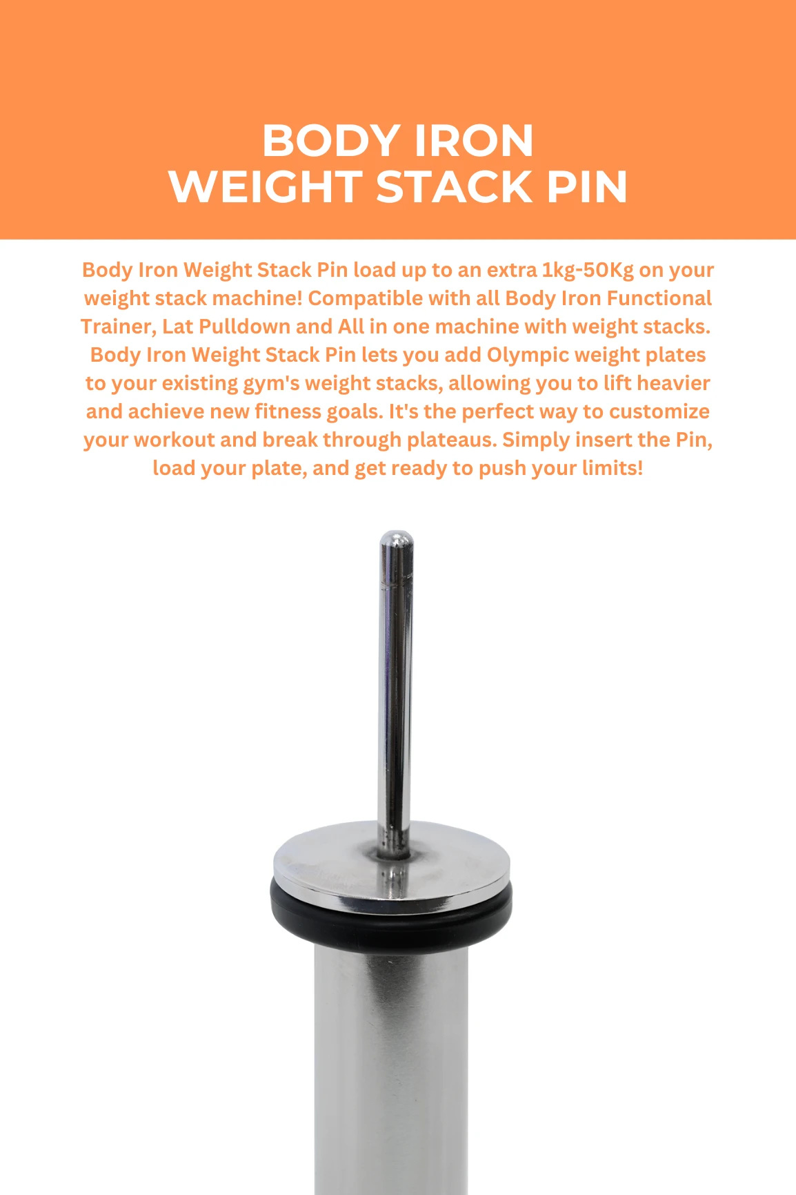 Body Iron Weight Stack Pin 4 Body Iron Weight Stack Pin - Image 2