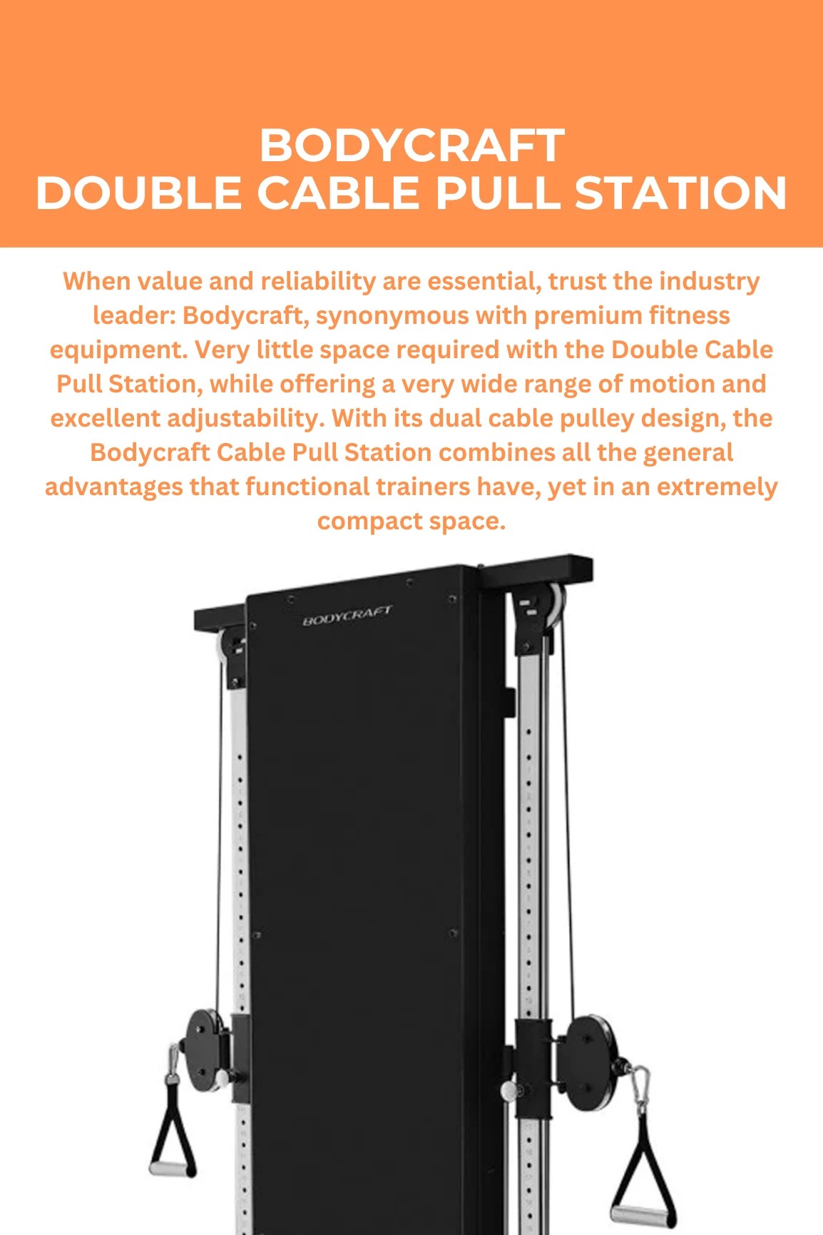 Bodycraft Double Cable Pull Station Graphite 4 Bodycraft Double Cable Pull Station Graphite - Image 2