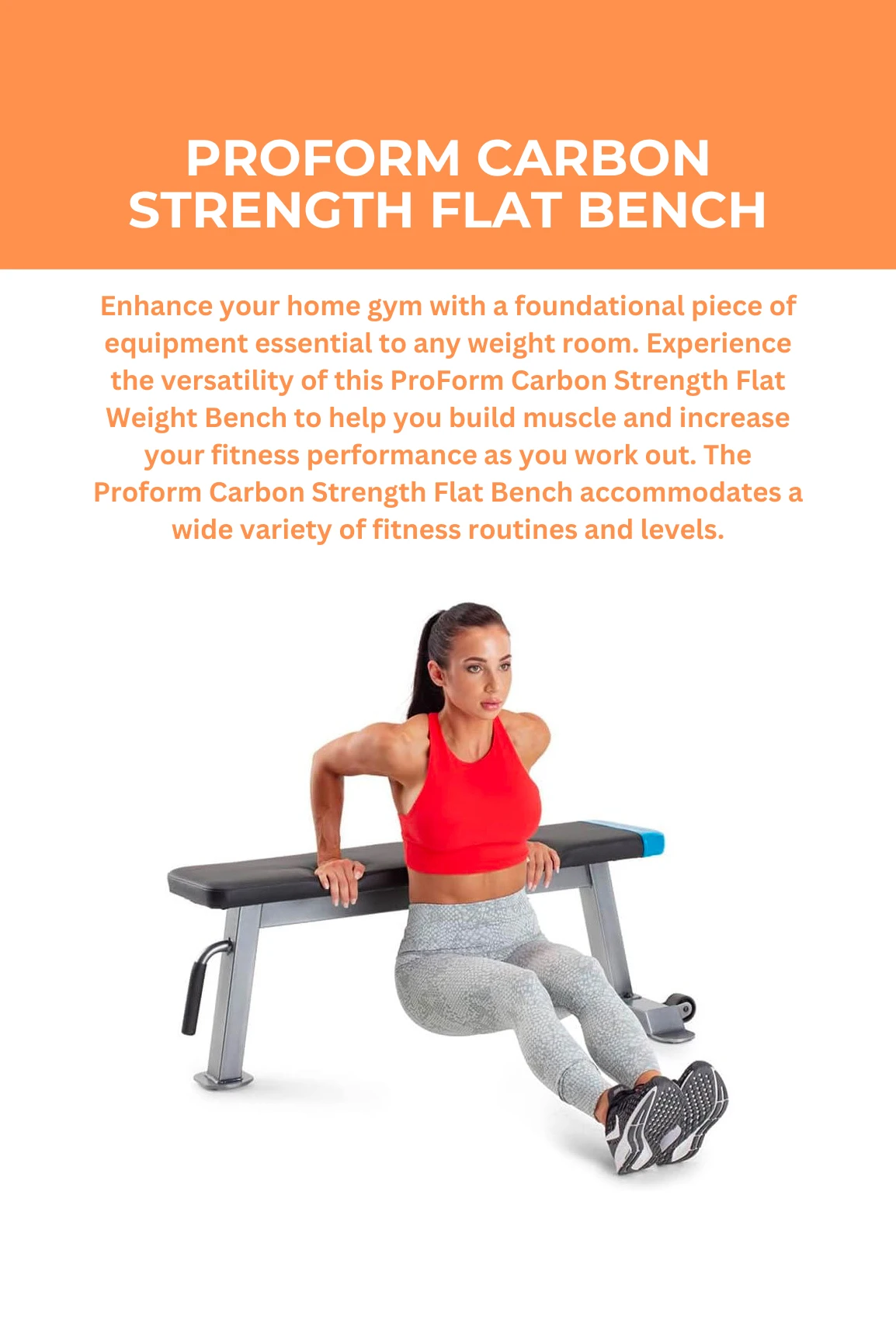 ProForm Carbon Strength Flat Bench 4 ProForm Carbon Strength Flat Bench - Image 2