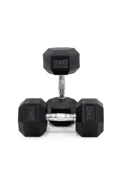 20kg Body Iron Commercial Rubber Hex Dumbbell Pair