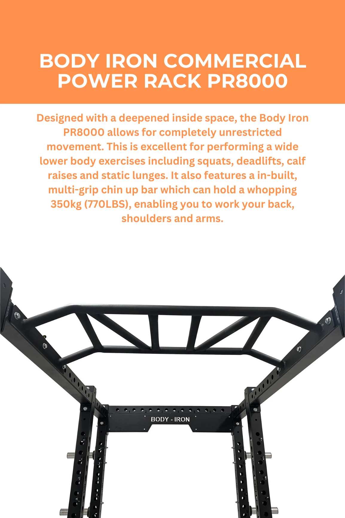 Body Iron Commercial Power Rack PR8000 4 Body Iron Commercial Power Rack PR8000 - Image 2