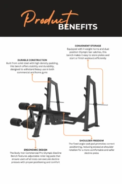 Body Iron Commercial Pro Olympic Decline Bench Press 10 Body Iron Commercial Pro Olympic Decline Bench Press -World Fitness 2 89d212a4 6e87 446e bba5 72ebcf576f1d
