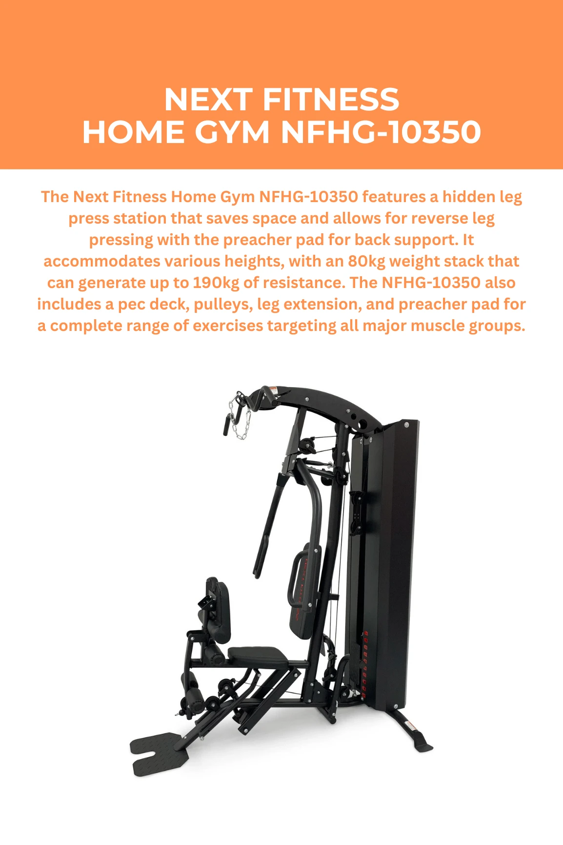Next Fitness Home Gym NFHG-10350 4 Next Fitness Home Gym NFHG-10350 - Image 2
