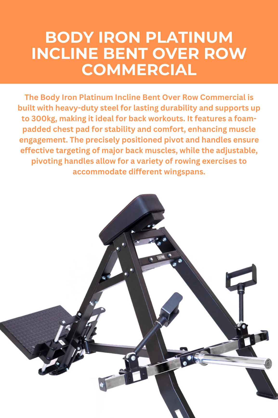Body Iron Platinum Incline Bent Over Row Commercial 4 Body Iron Platinum Incline Bent Over Row Commercial - Image 2