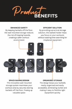 Next Fitness Wall Mounted Weight / Barbell Storage 14 Next Fitness Wall Mounted Weight / Barbell Storage -World Fitness 3 69fb353f 22dc 476e bb15 f2536096e8c2