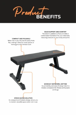 Body Iron Foldable Flat Bench -World Fitness 3 b61aeb57 8e03 4cf3 a469 8893679c4638