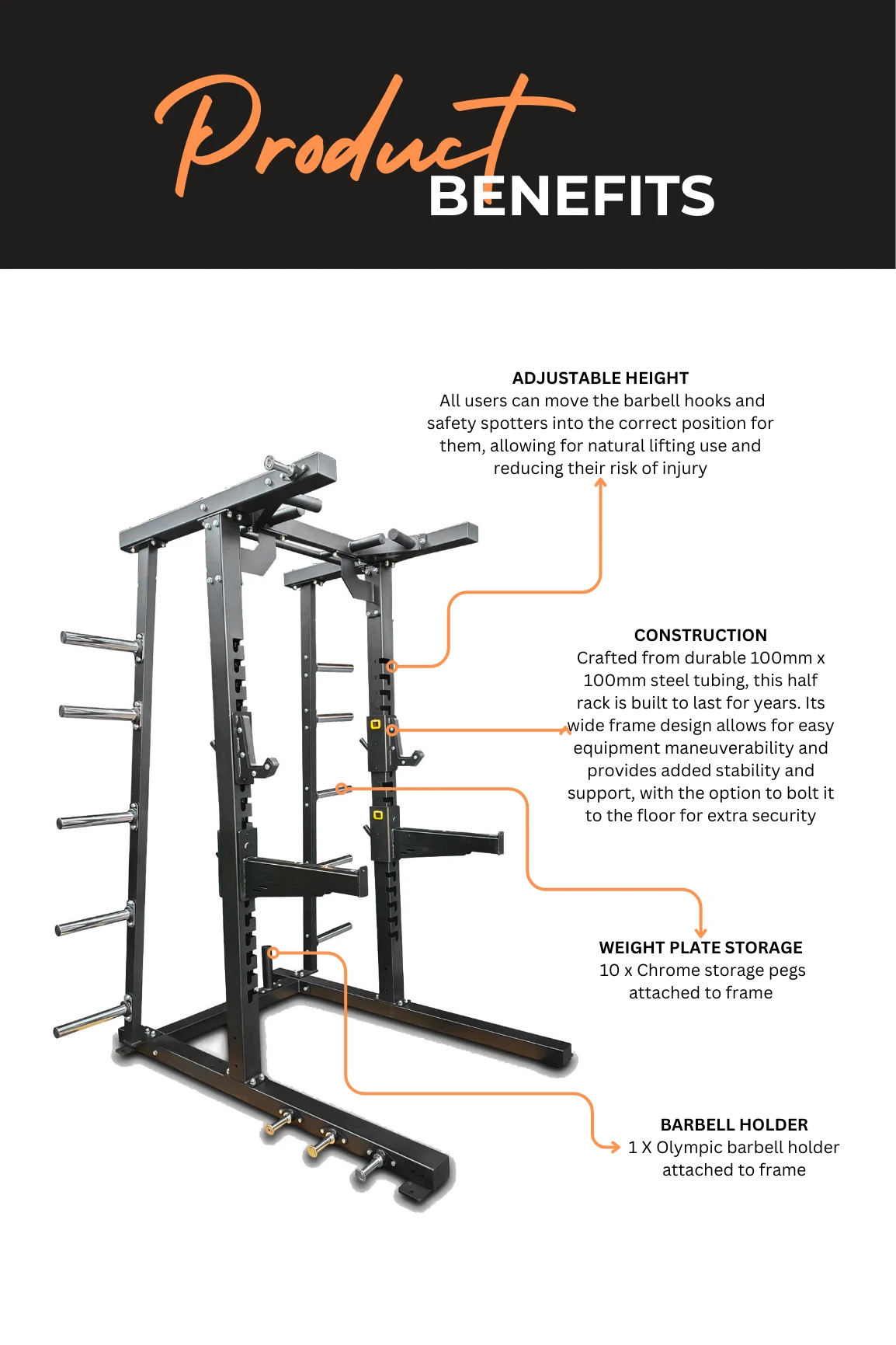 Body Iron Ultimate Commercial Half Rack HR9000 5 Body Iron Ultimate Commercial Half Rack HR9000 - Image 3