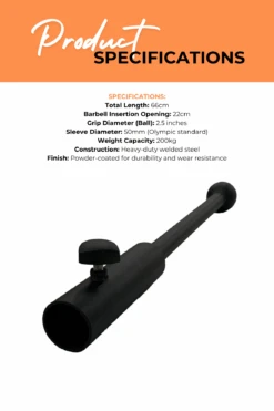 Body Iron Ball Club Grip Olympic Bar Attachment -World Fitness 4 91970560 8235 4c10 b575 46082502056e