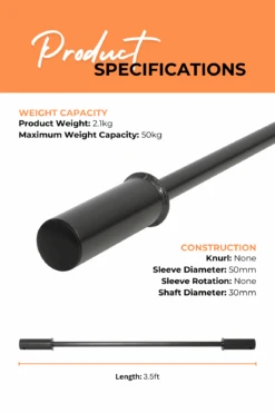 3.5ft Olympic Barbell -World Fitness 6 126dcdce 71cd 4ede bf70 4268d8eaeda5