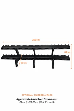 Body Iron 975kg Commercial Rubber Dumbbell Set With Optional Rack -World Fitness 6 214a8016 1cae 4809 90ea 39fddd98b0ca