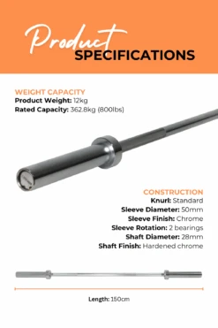 Body Iron Commercial 5ft Olympic Barbell -World Fitness 6 f1862a0e 5915 49fb ae81 9b056046d132