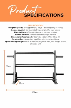 Body Iron Commercial Weight Storage Rack -World Fitness 6 f25f6f00 eb01 402e ac48 1aa9828cc609