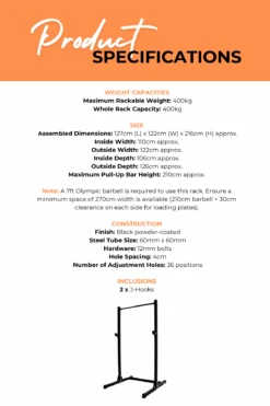 Body Iron SQR 60 Heavy Duty Squat Rack -World Fitness 6 fb2cfd52 f335 4d76 9bbe f1b268a25da4