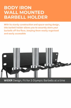Body Iron Wall Mounted Barbell Holder -World Fitness 7 02dc9ac4 5cbc 44ec b724 dadcb934ed6a