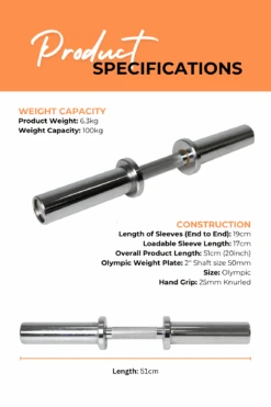 Body Iron Olympic Dumbbell Handle (Single) 13 Body Iron Olympic Dumbbell Handle (Single) -World Fitness 7 3fb26aed 4e31 46d2 a4df a698c24e0ac1