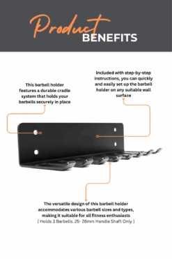 Body Iron Wall Mounted Barbell Holder -World Fitness 8 27e3fdcc 1c6f 459c 98e7 43aae3aa6217