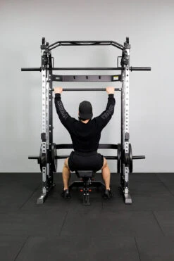 Body Iron All-In-One Functional Trainer FTG30 + Adjustable Bench + 120kg Olympic Barbell & Bumper Plate Set -World Fitness BodyIronAll In OneFunctionalTrainerFTG30 6 1