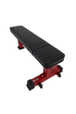 Body Iron Commercial Flat Bench Red Frame -World Fitness BodyIronCommercialFlatBenchRedFrame 2
