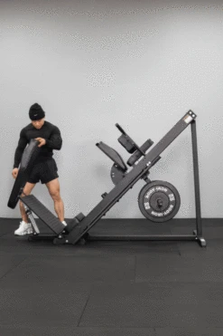 Body Iron Leg Press & Hack Squat & Leg Extension & Curl Combo -World Fitness BodyIronLegPress HackSquatGIF