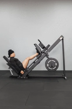 Body Iron Leg Press & Hack Squat & Leg Extension & Curl Combo -World Fitness BodyIronLegPress HackSquatGIF1