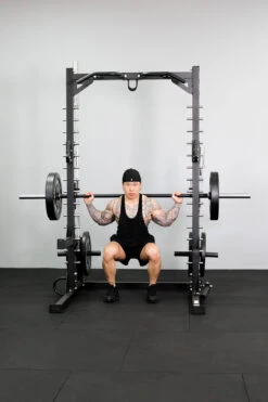 Body Iron Smith Machine Half Rack Set -World Fitness BodyIronSmithMachineHalfRack 1