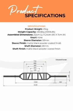Bodyworx Olympic Swiss Bar -World Fitness BodyworxOlympicSwissBar