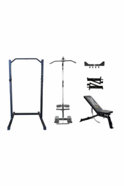 Body Iron CX22 Half Rack Elite Set -World Fitness CX22 Everlast Utility FID Bench 2