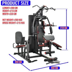 Body Iron Multi Station Home Gym With Leg Press BHG7000 + Power Tower + Ab Bench -World Fitness H53b8841c95bd49fbb70f09b5df004490x