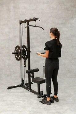 Body Iron PR100 Lat Pull Down / Low Row Machine -World Fitness PR100LatPUllDown BicepCurl