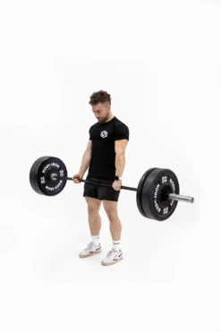 Body Iron 7ft Obsidian Commercial Olympic Barbell Rated 2000lbs -World Fitness barbelldeadlift