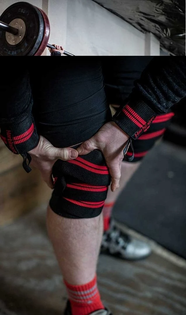 Harbinger Red Line Knee Wraps 4 Harbinger Red Line Knee Wraps - Image 2
